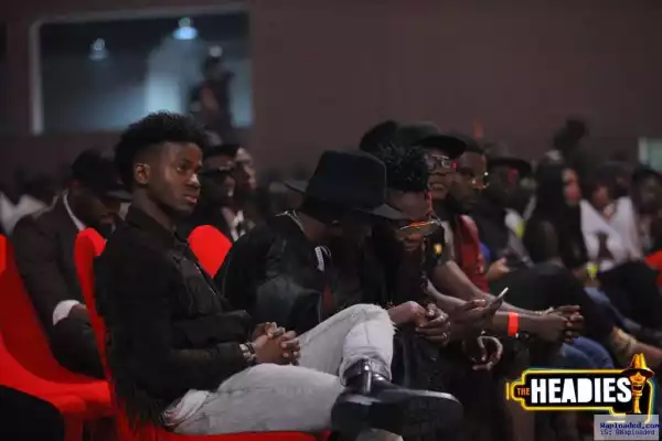 Caption This Photo Of Lil Kesh & Reekado Banks At The Headies; What Is Korede Bello Thinking About ? ( Photo)
